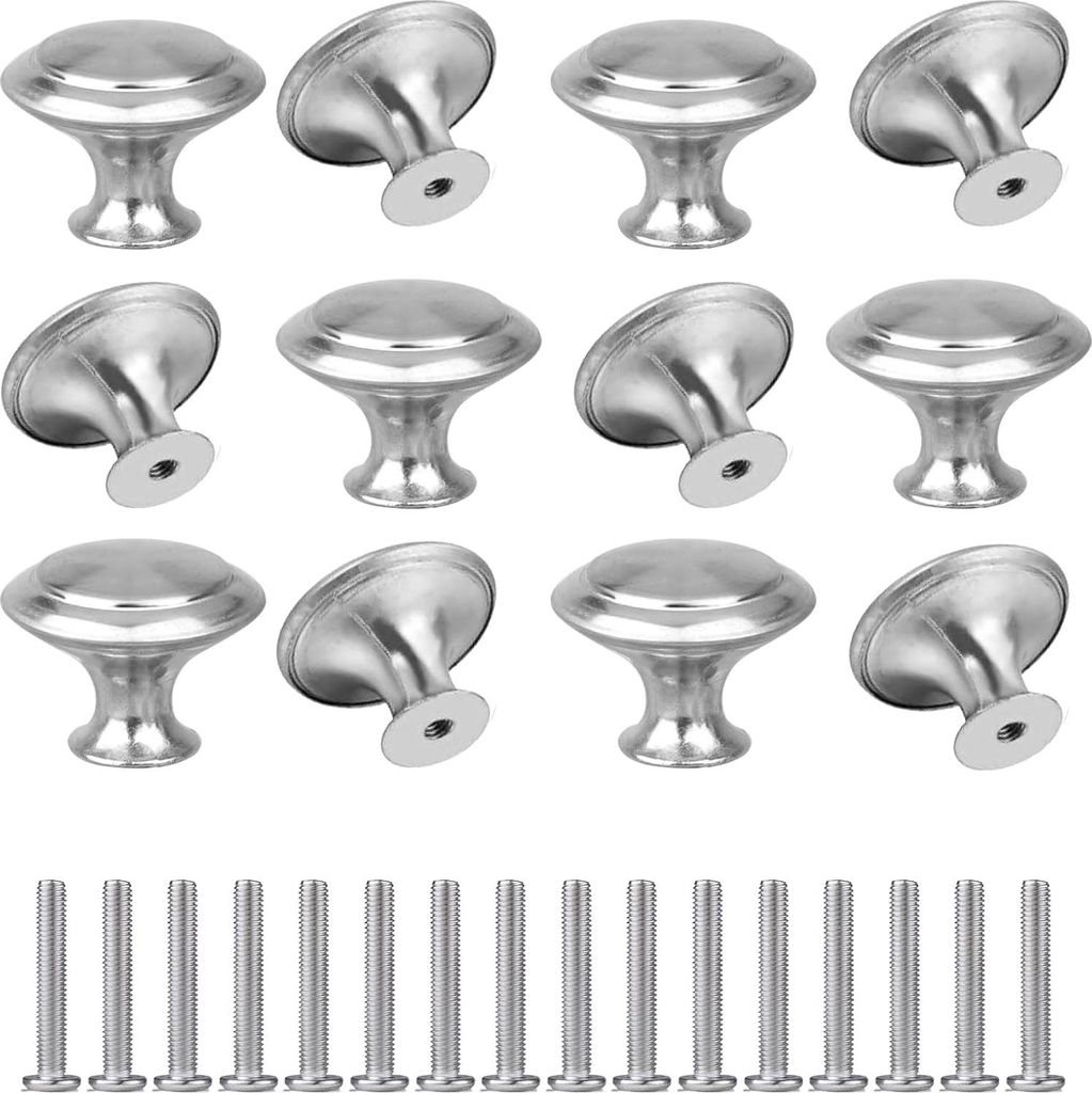 Runde Möbelknöpfe - Minimalistisches Design - 1 Stück - Edelstahl - 30 mm