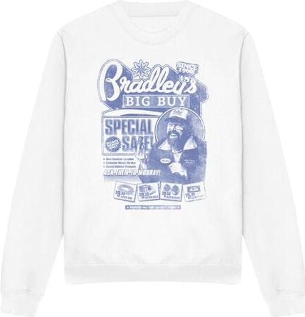 Stranger Things Sweatshirt Herren Season 5 - Bradleys Big Buy Advert weiß M