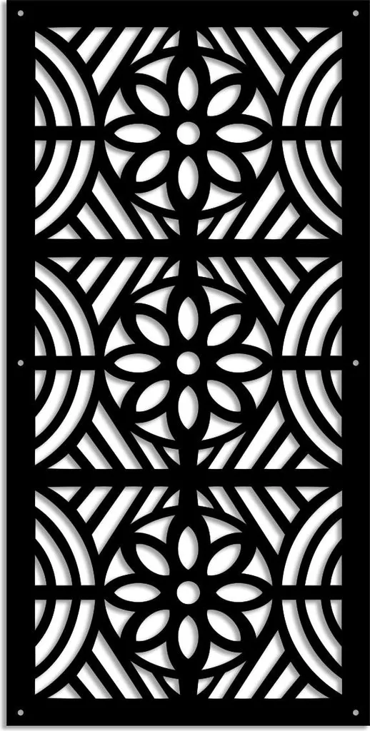 Divisorio Traforato PROVENZA Nero 47x94 | Frangisole PVC Alta Qualità