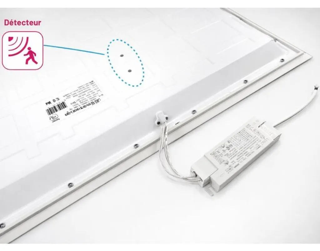Éclairage Bureau Panneau LED 60x60 Dimmable avec Détection - Lot de 2