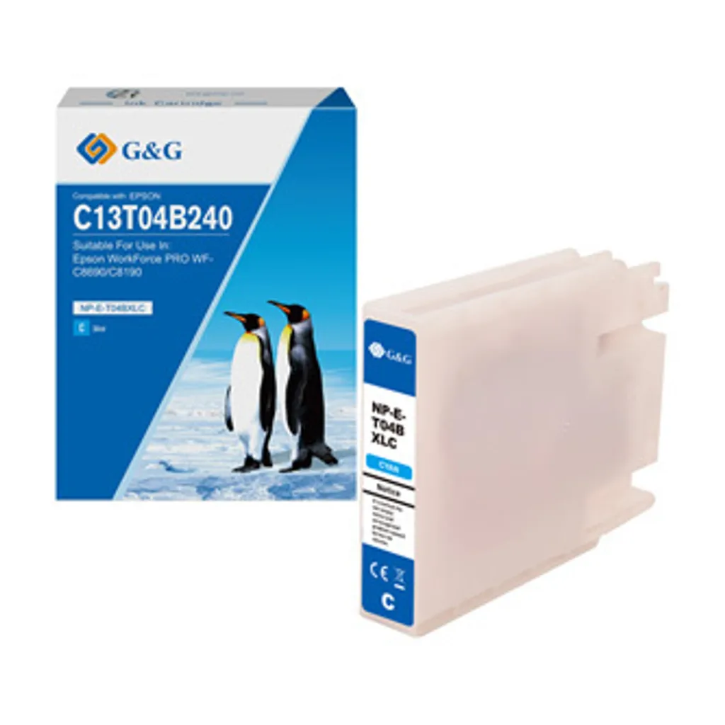 Cartouche Cyan C13T04B240 G&G compatible XL - Qualité d'impression Premium