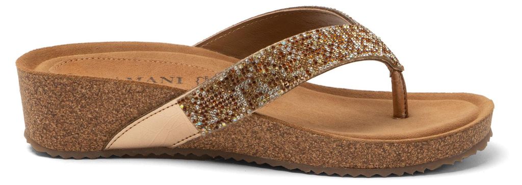 Lazamani Sky Damen Zehentrenner Beige Größe 42
