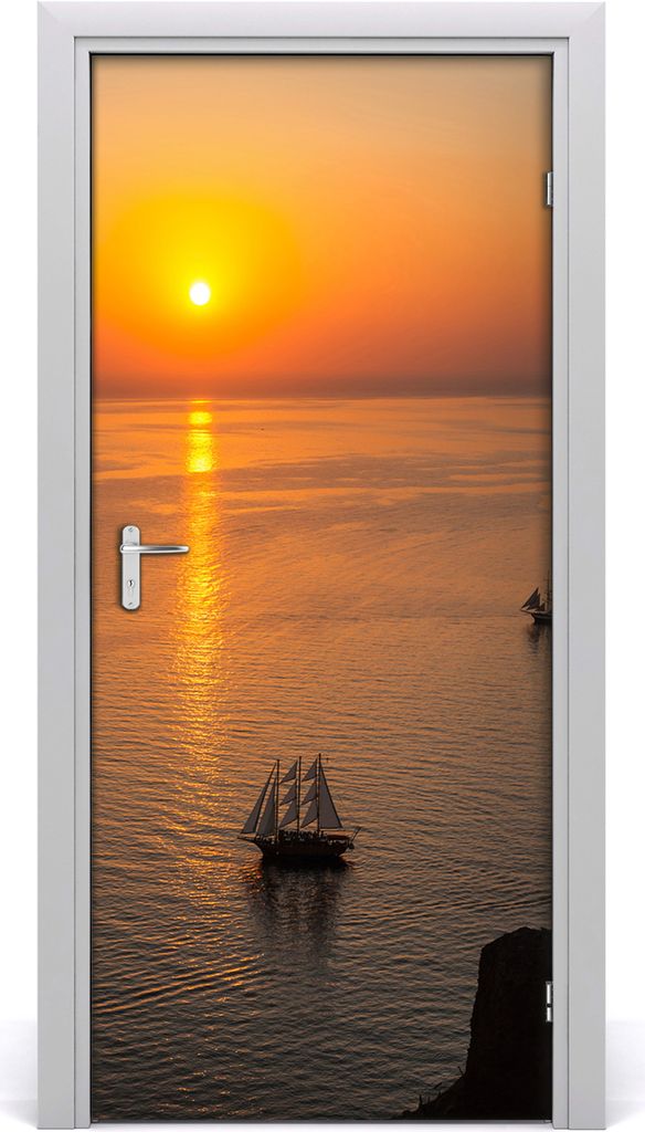 Tulup Türaufkleber 95x205 cm Dekorative Aufkleber Selbstklebend Wasserdichte Tapete Abnehmbar Schlafzimmer Wohnzimmer Wohnkultur - Sonnenuntergang...