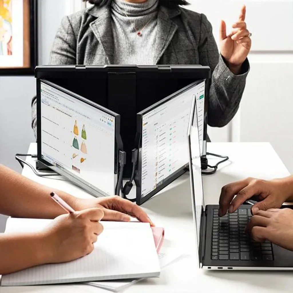 Écran portable IPS pivotant Tri-Screen Full HD 13,3 pouces pour PC