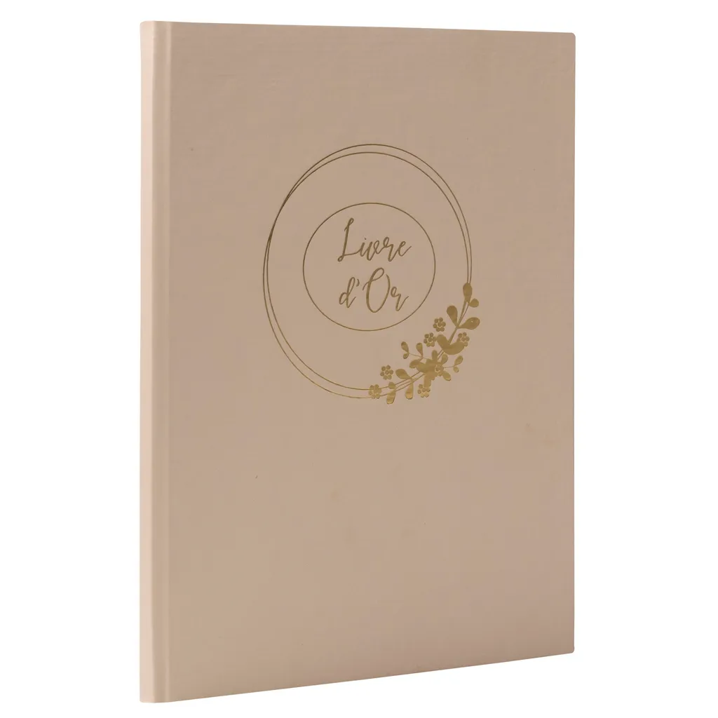 Livre d'Or Exacompta Ringflower Latte 47633E avec Finition Dorée - 2
