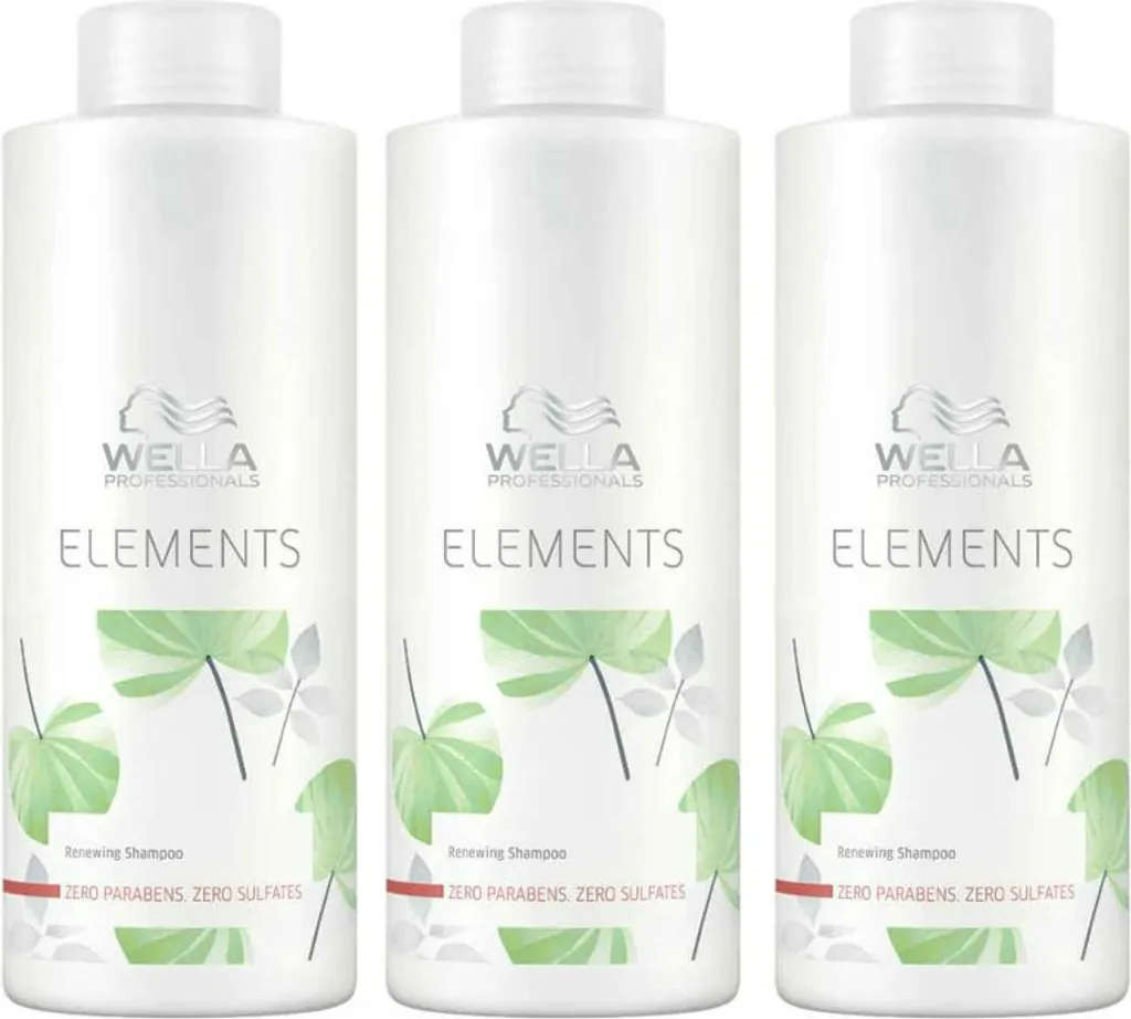 Adieu Cheveux Secs : Shampoing Wella Elements 3x1000ml Hydratant et Sain