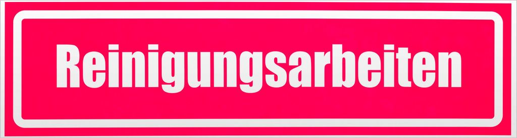 Kiwistar Reinigungsarbeiten invertiert Magnetschild Schild magnetisch - 20cm Neonpink - Magnetfolie für Auto PKW Kfz