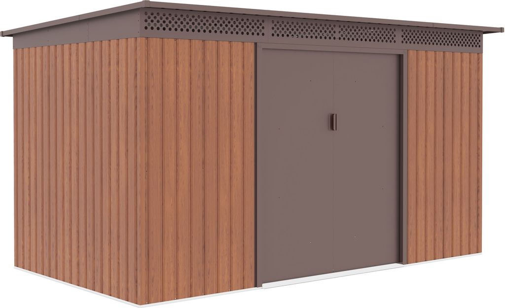 Keketa Gartenhaus Aus Metall - Grauer Geräteschuppen 190x124x181cm Für Gartenwerkzeuge