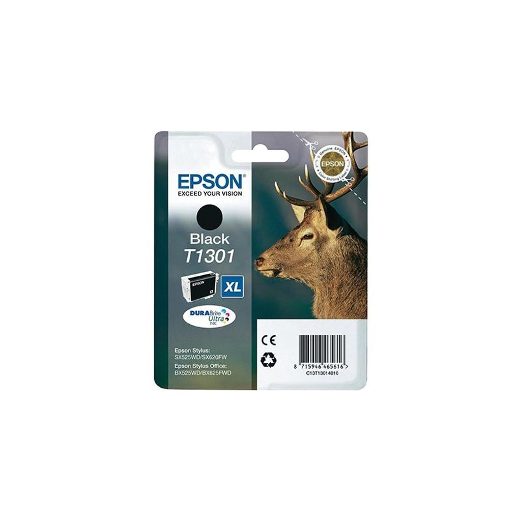 Epson Stag Singlepack Black T1301 DURABrite Ultra Ink, Schwarz, Tinte auf Pigmentbasis, 1 Stück(e)