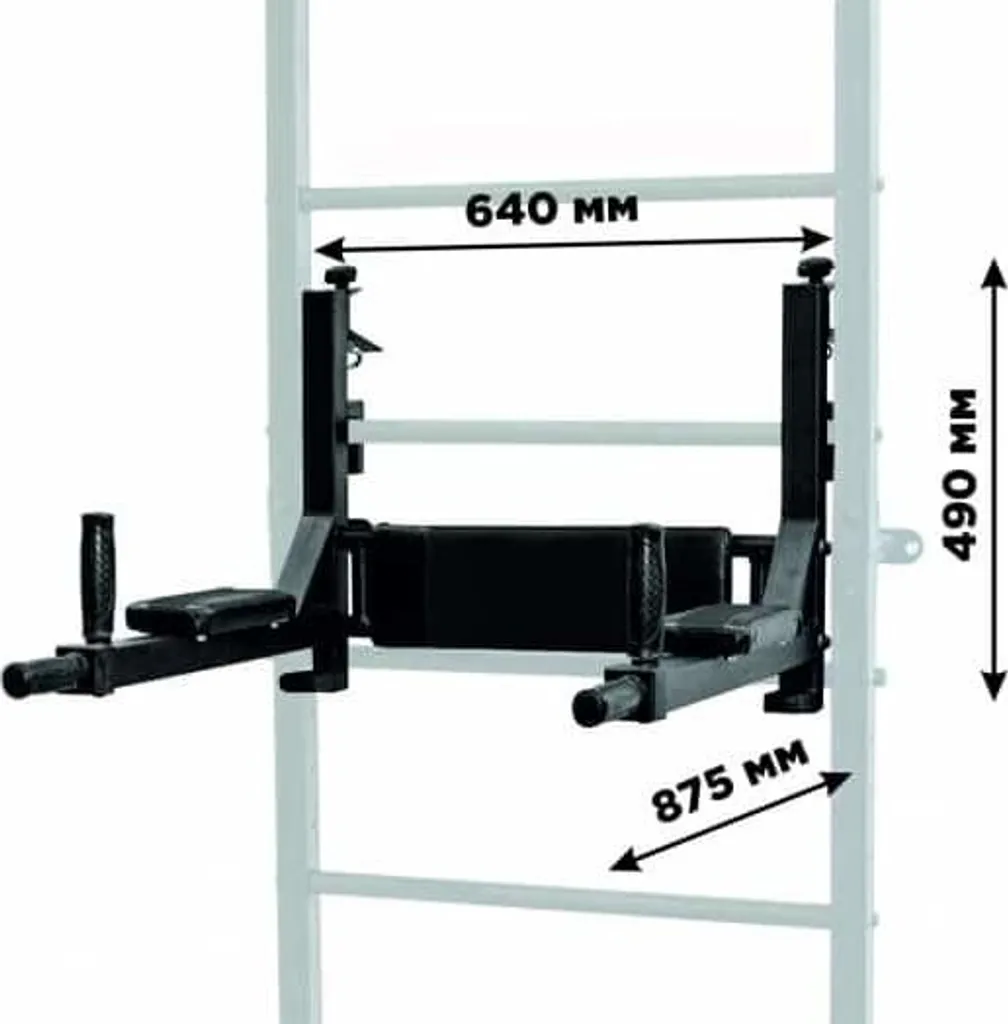 Support d'haltères 2en1 et barres de dips Kraft en acier noir