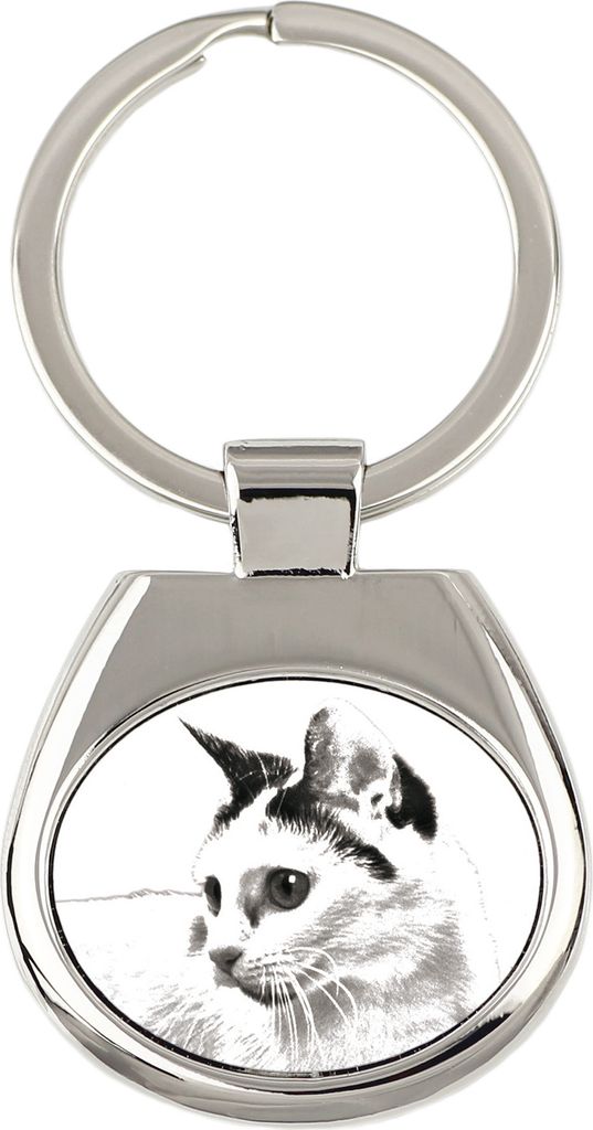 Japanische Bobtail Katze - Schlüsselanhänger mit Katze, Anhänger mit Aufdruck, personalisierter Anhänger der Marke Art-Dog