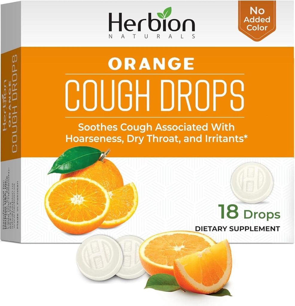 Herbion Naturals kapky proti kašli, oranžové, přírodní, 18s Obrázek produktu 