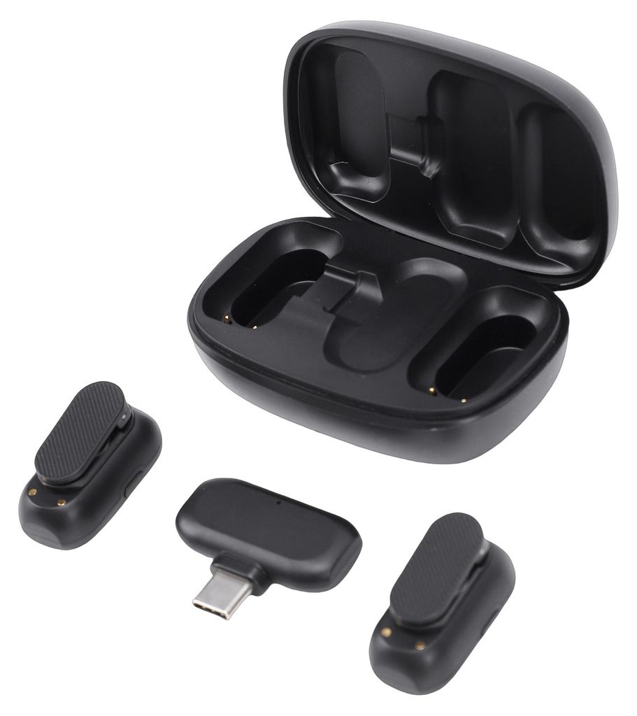 Wireless Lavalier Microphone AI Noise Cancelling High-Fidelity for Video Music Singing Recording