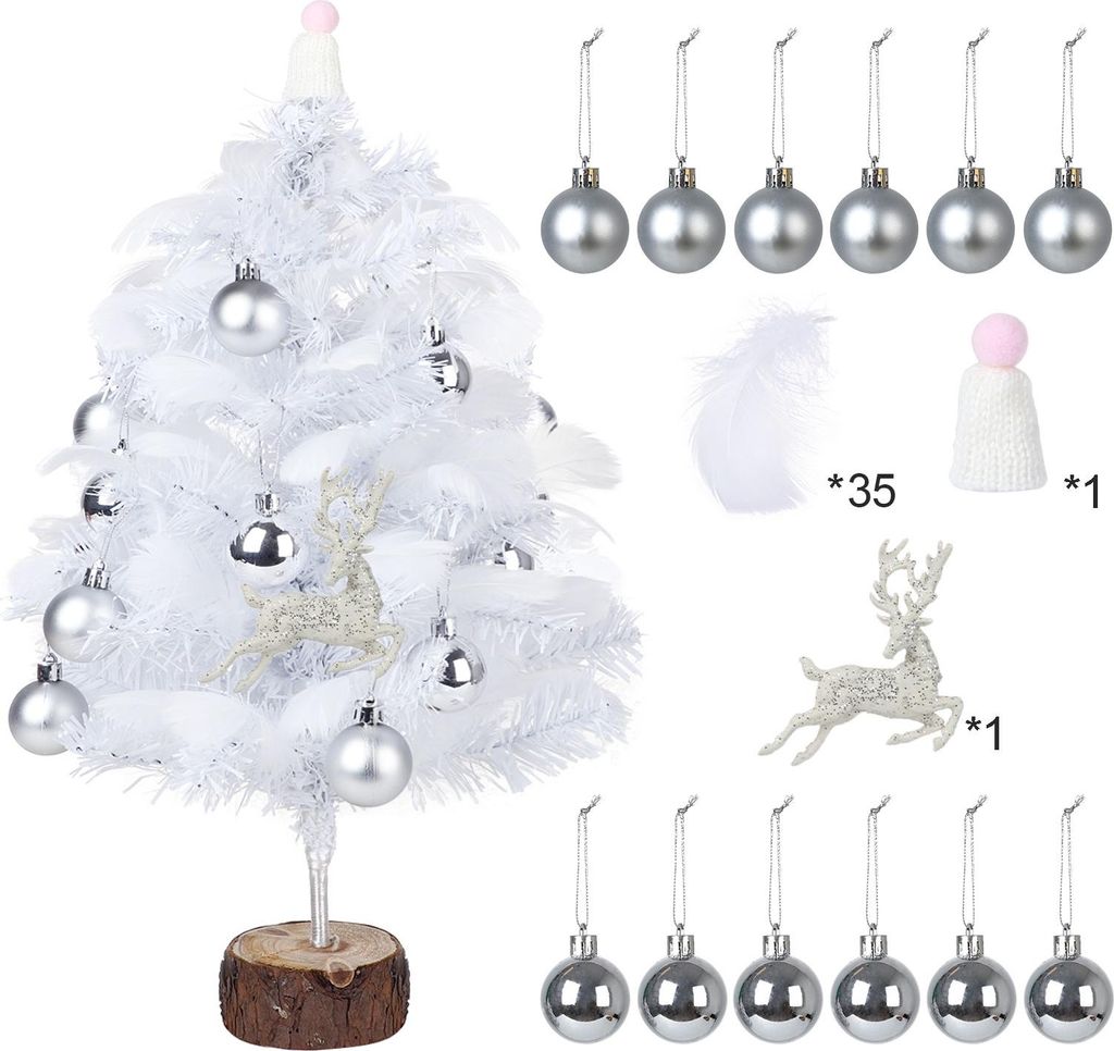 Feder Weihnachtsbaum mit Lampe String künstlichen Weihnachtsbaum Dekoration simuliert Desktop Ornamente für Weihnachten zu Hause