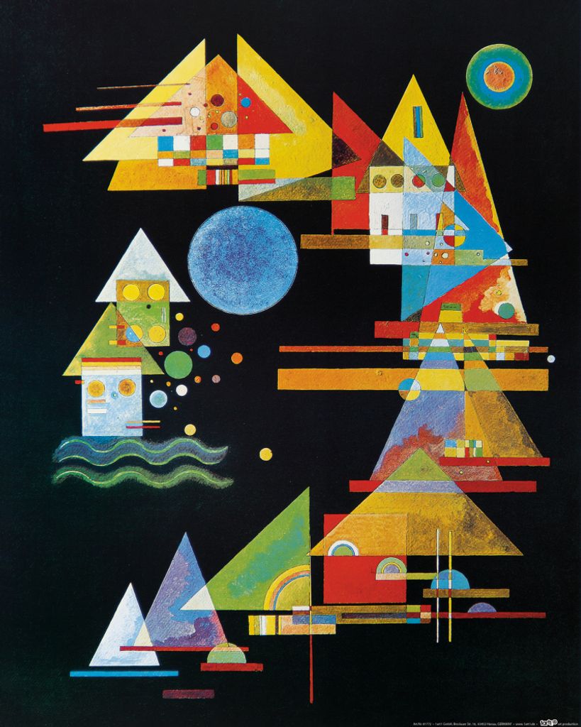 Wassily Kandinsky Kunstdruck Bild - Spitzen Im Bogen, 1927 (50 x 40 cm)