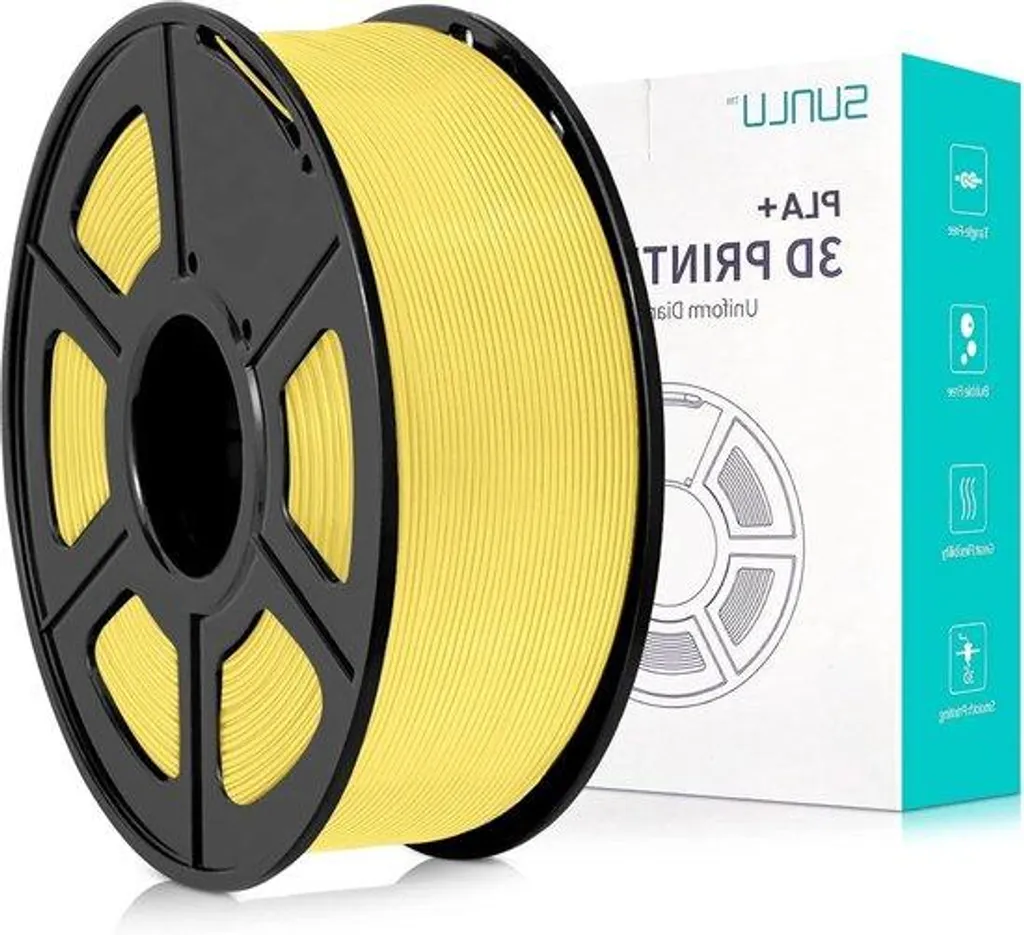 Filament PLA+ 1.75mm Jaune Macaron : Fini les Buses Bouchées - 1kg Net