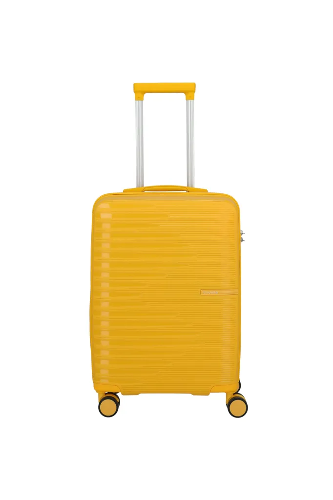 Valise cabine 4 roues Travelite Pacific jaune, trolley rigide léger