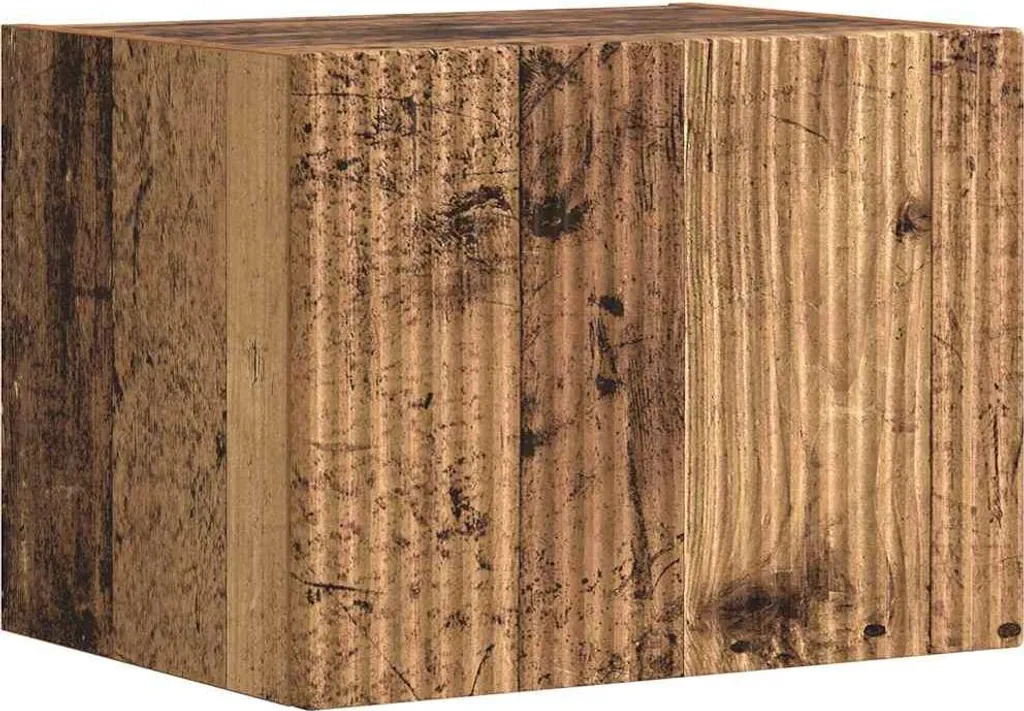 SYFAX™ Mobile TV Sospeso Legno Vecchio 60x31x29.5cm - Design Industriale