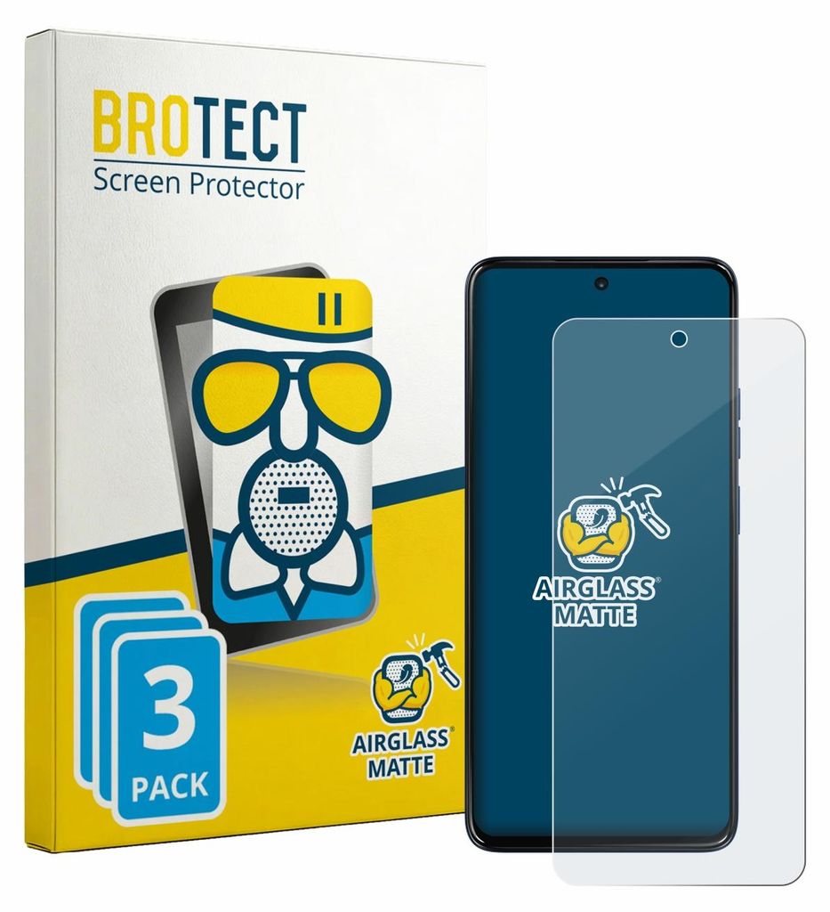3x BROTECT Entspiegelungs Schutzglas für Motorola Moto G37 Power Schutzfolie Panzer Folie Glas Display Schutz matt