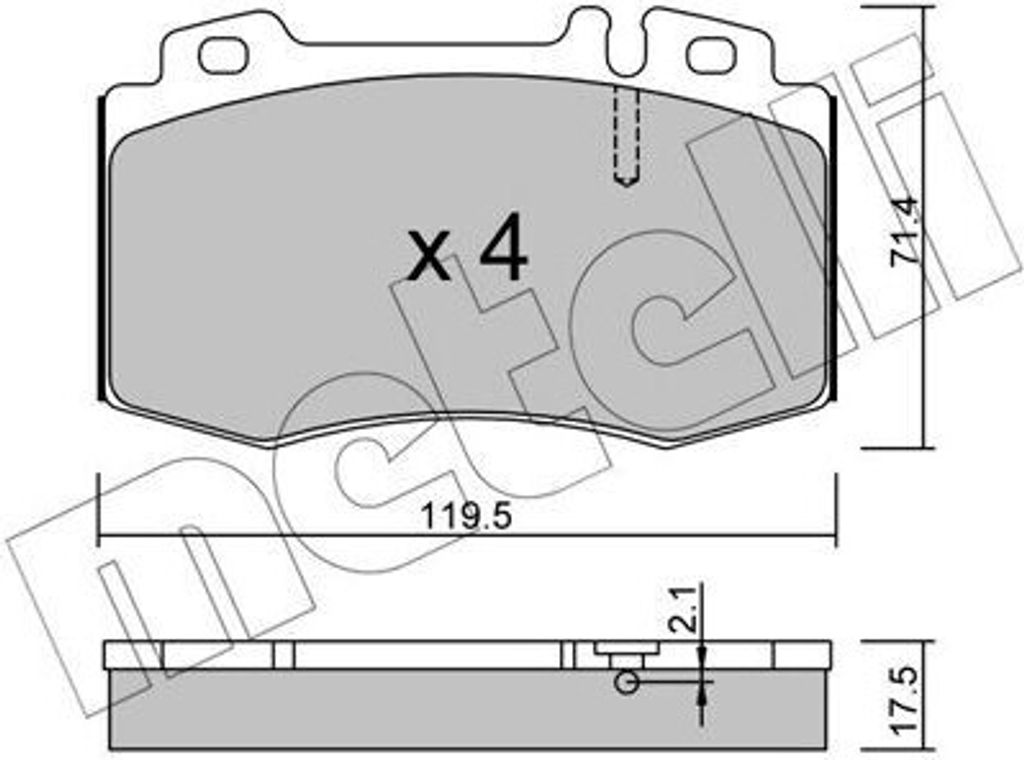 METELLI Bremsbeläge Satz Vorne Bremsklötze passend für MERCEDES-BENZ E-Klasse Limousine (W211) 22-0563-0