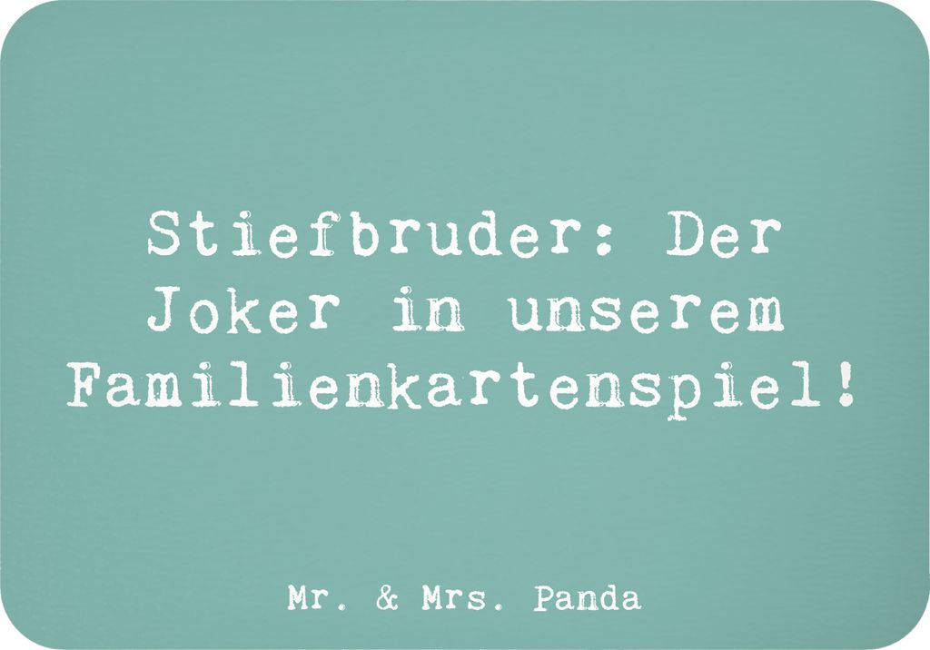 Mr. & Mrs. Panda magnet Spruch Stiefbruder Joker - Meeresbrise - Geschenk, spruchmagnet, Spaß, Freundschaft, einzigartige Designs, wandmagnet, whi...
