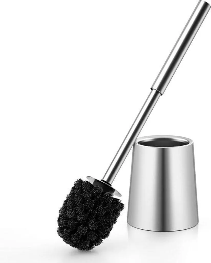 Porte-rouleau WC en inox argenté avec embout de sécurité anti-glisse