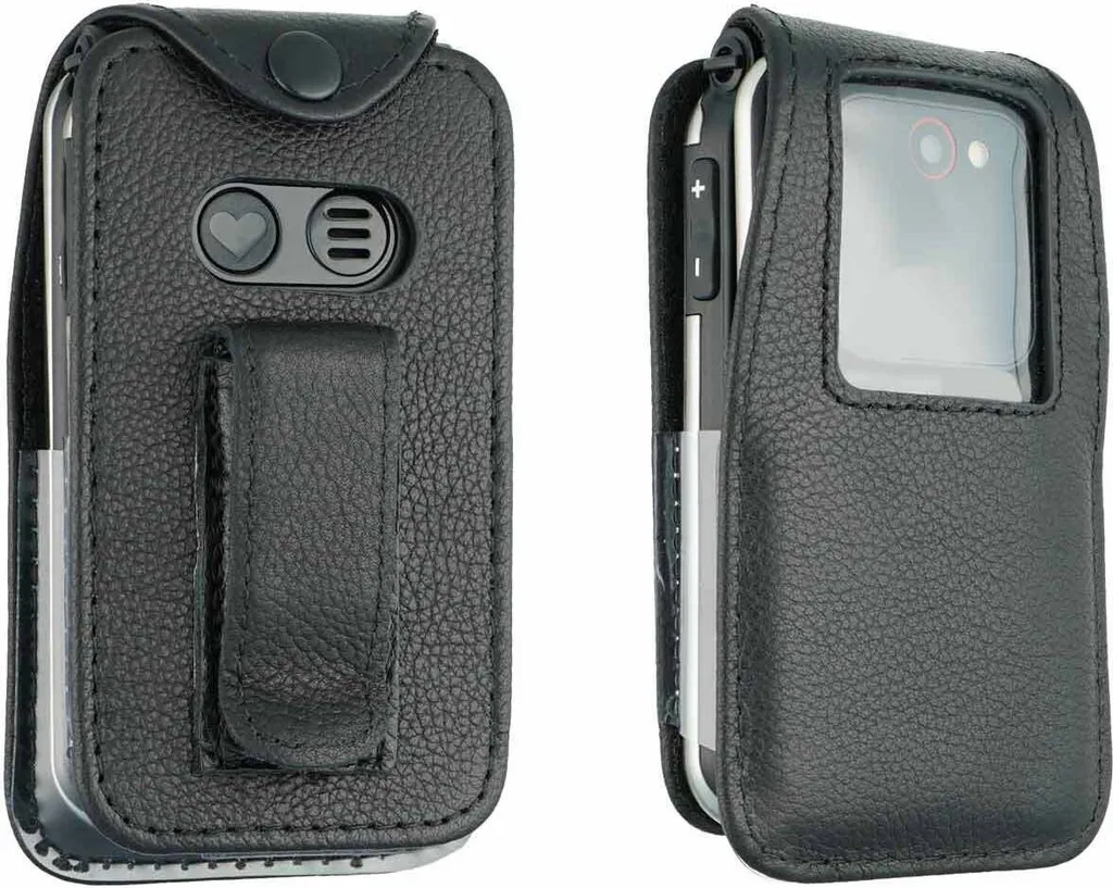 Custodia in Pelle con Clip per Emporia Joy-LTE | Protezione Premium