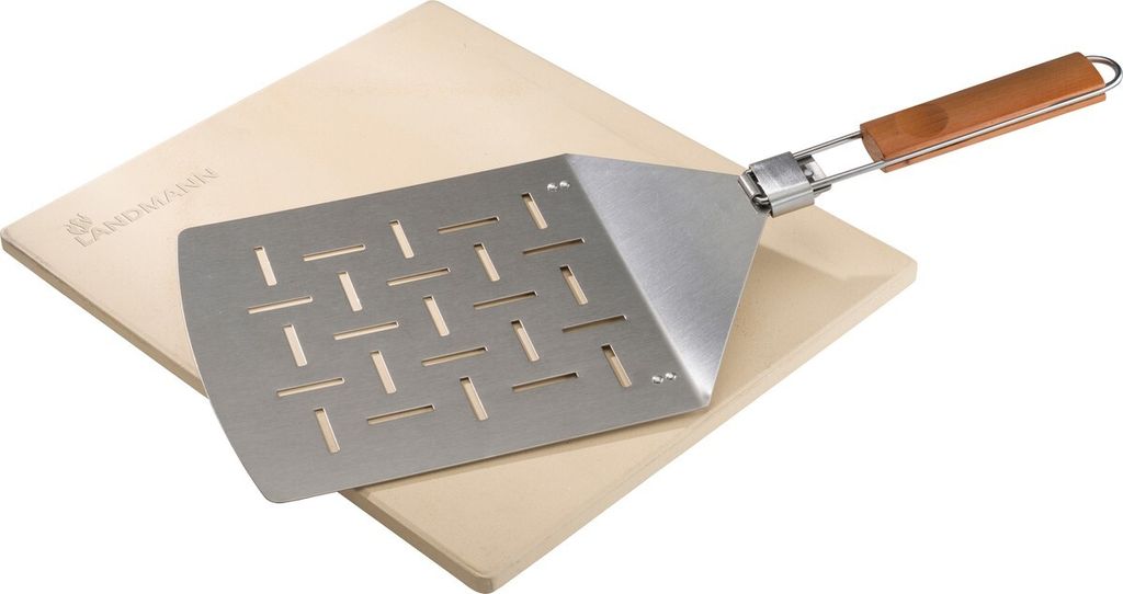 Venkovský kámen na pizzu se zvedákem na pizzu z nerezové Obrázek produktu 