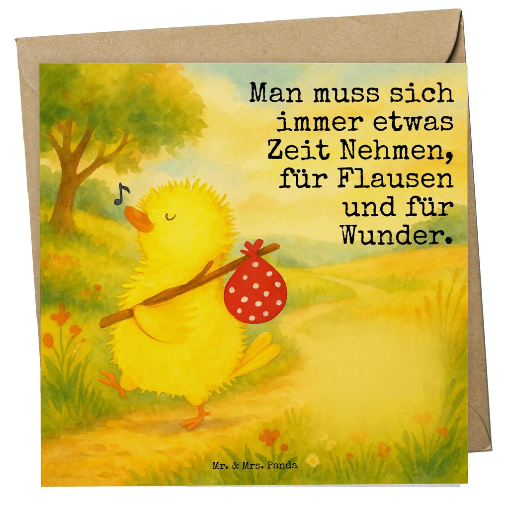 Mr. & Mrs. Panda Grußkarte Küken Wander Design - Weiß - Geschenk, Liebe Grüße, Ostergrüße, Reisen, Ostern, Zeit, faltkarte, Ei, Glückwunsch...