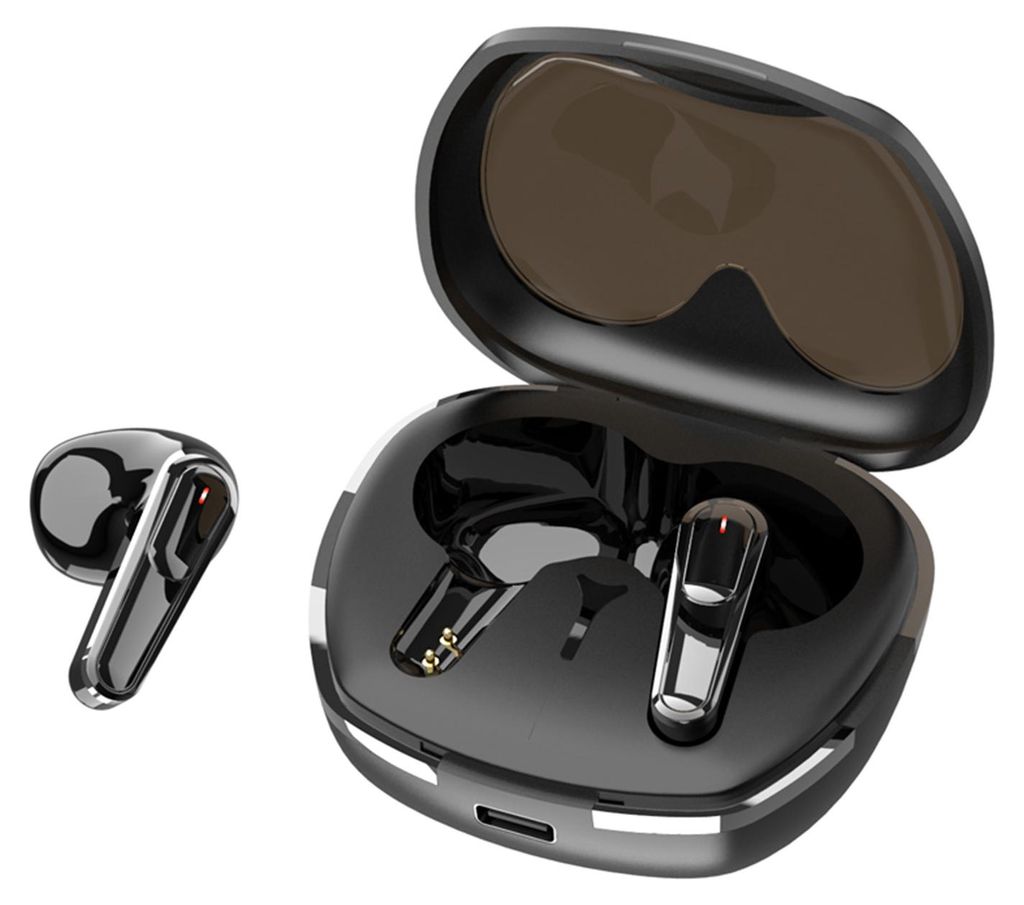 Echte kabellose Bluetooth 5.4-Ohrhörer, Halb-In-Ear-Kopfhörer, schweißresistente Ohrhörer (IPX4), Ladecase mit 150 mAh, magnetisches Laden, Tel...