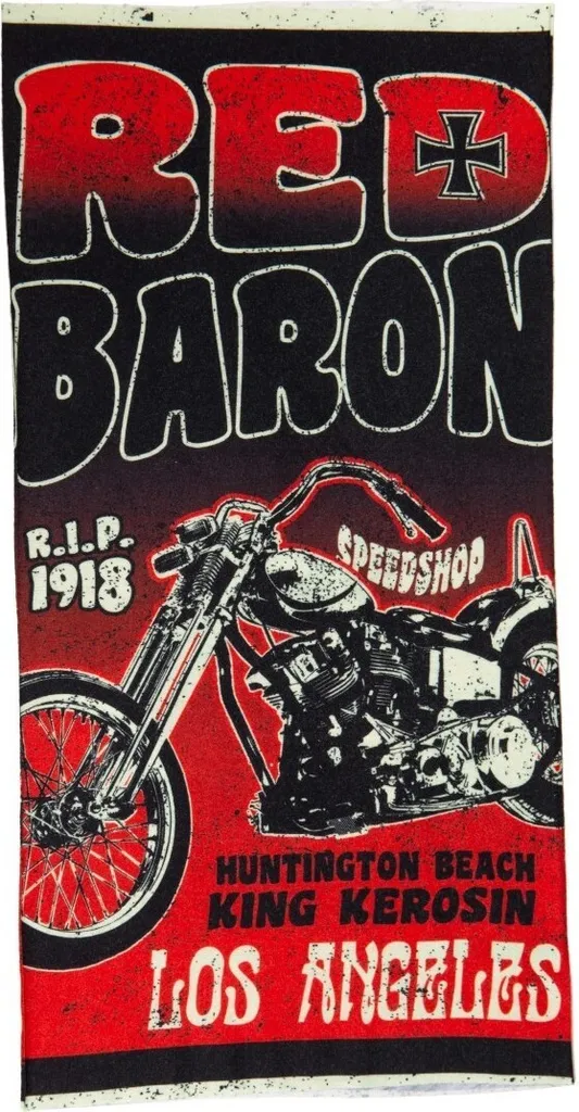 Sciarpa King Kerosin Red Baron - Accessorio Biker Multifunzione 5-in-1