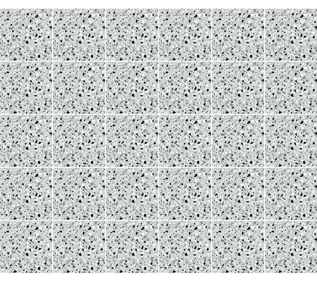 Selbstklebende Fliesenaufkleber für Küche und Bad – 30 Terrazzo-Zementfliesenaufkleber von Pasqual – 30 Aufkleber, 15 x 15 cm