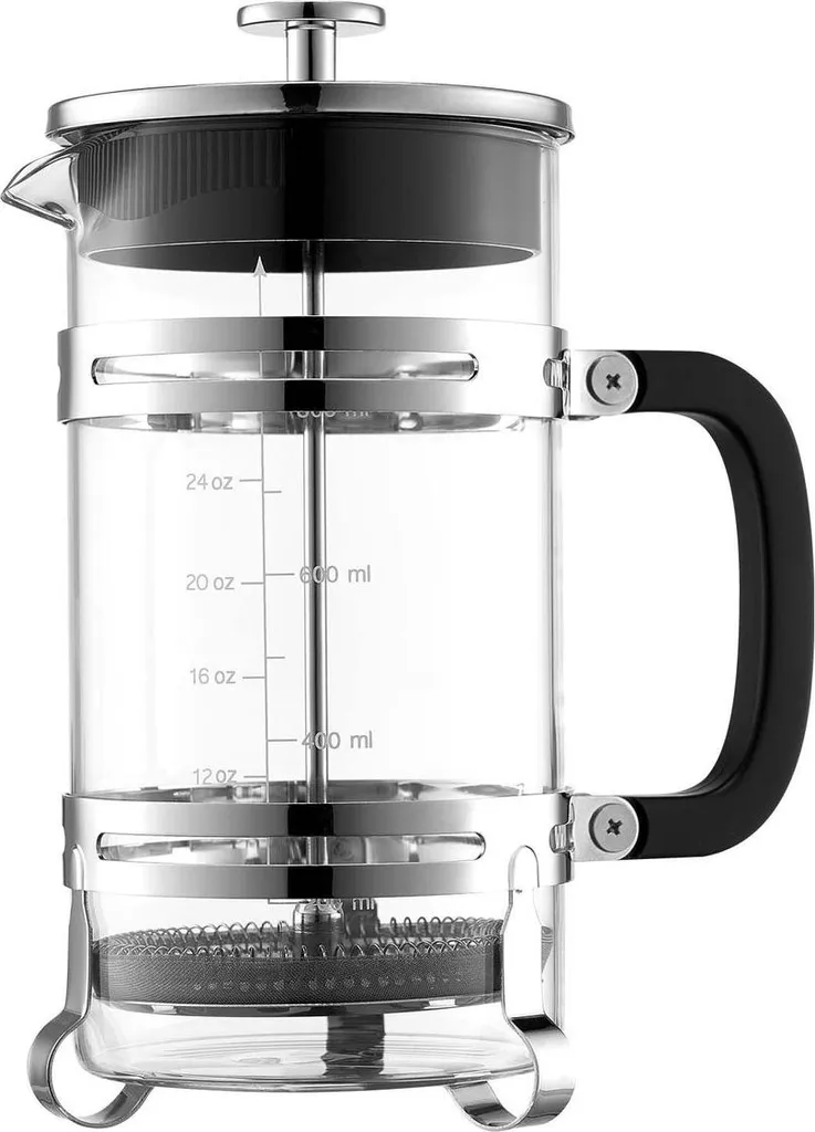 Cafetière à piston anti-dépôt 1L en verre pour café sans amertume