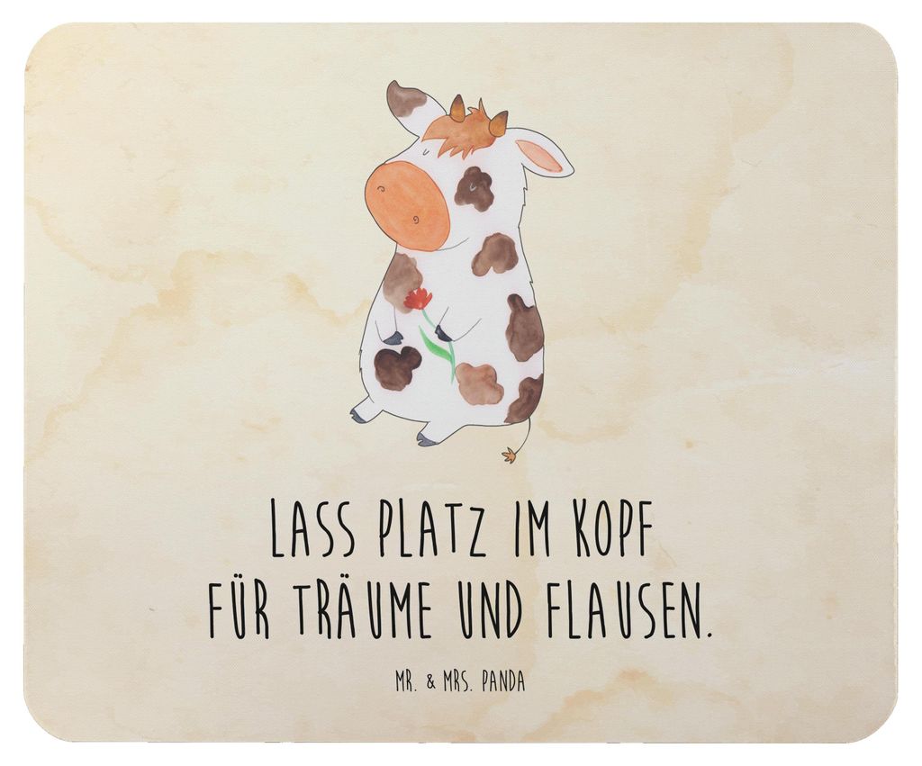Mr. & Mrs. Panda Mousepad Kuh - Vintage - Geschenk, mauspad Produktbild 