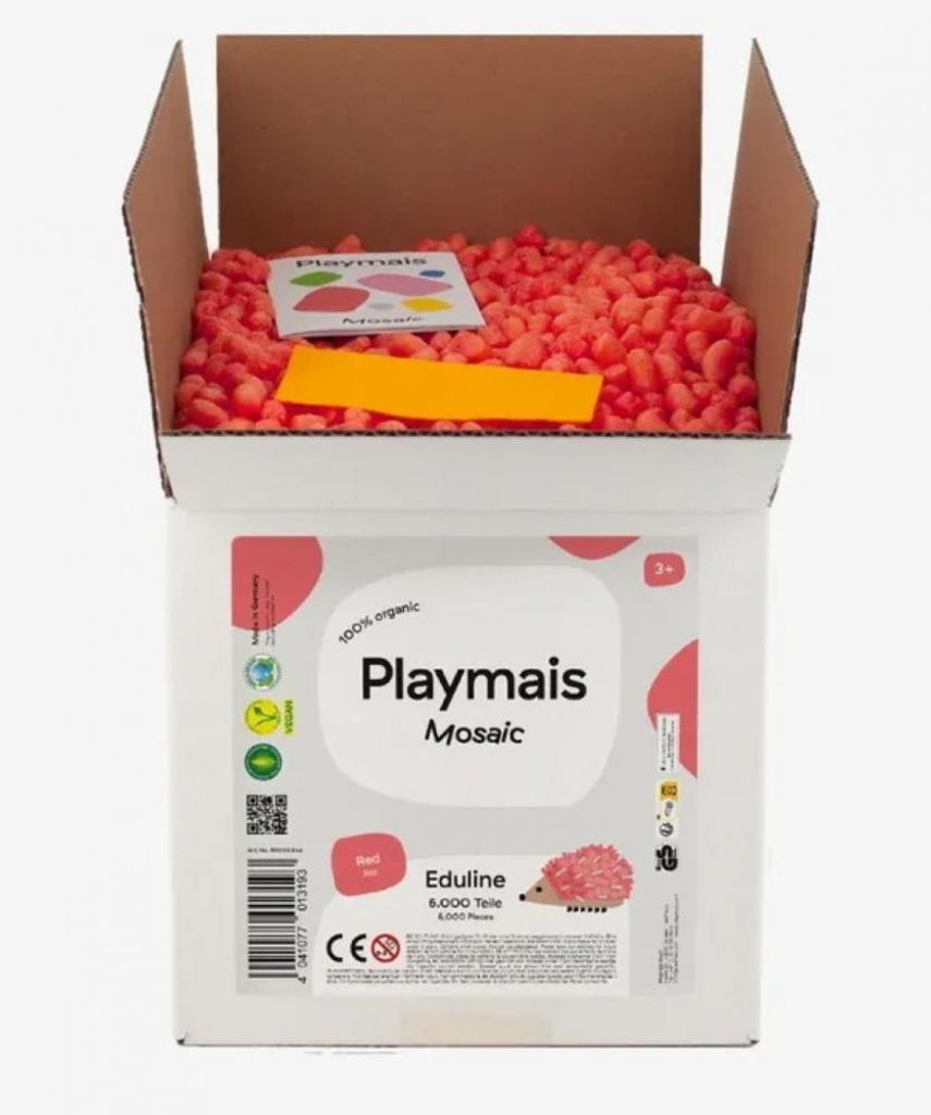 PlayMais Bastel Kreativität Eduline Mosaic Refill 6000 rot Produktbild 