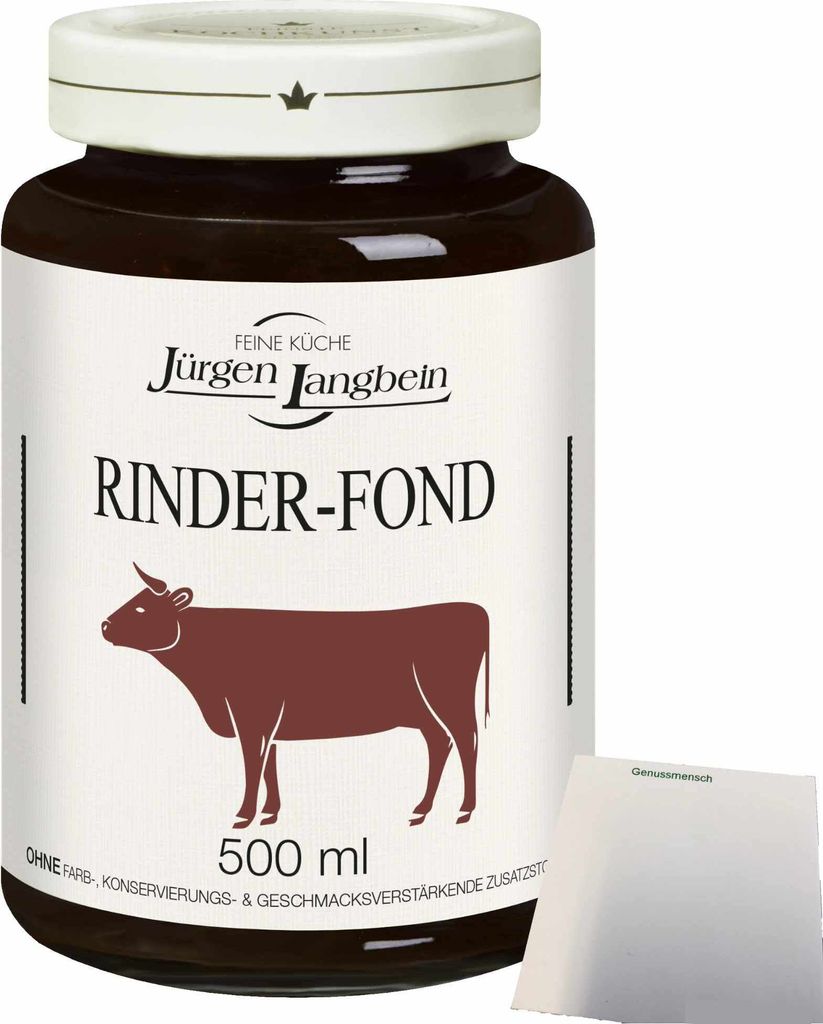 Jürgen Langbein Rinder-Fond (500ml Glas) + usy Block Produktbild 