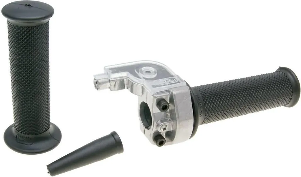 Poignée de gaz Domino universelle course courte 43mm contre fatigue poignet