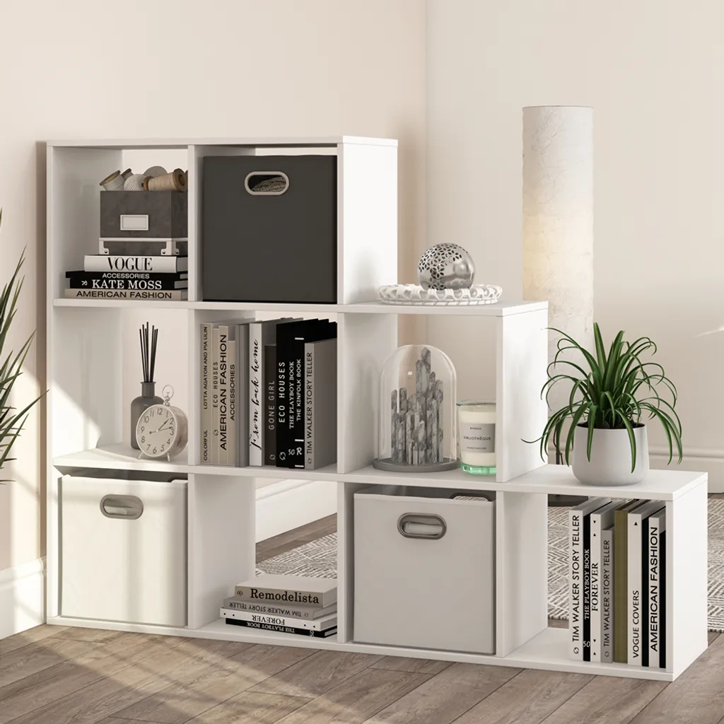 Étagère Modulaire Vicco Blanche 142 cm à Compartiments Robustes 35993