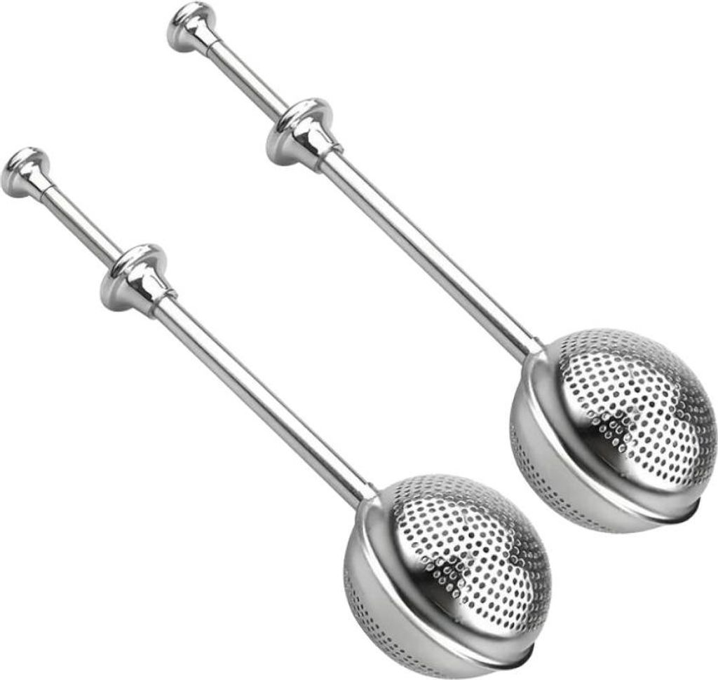 2 Tee-Eier aus Edelstahl für losen Tee, Tee-Diffusor, feinmaschiges Tee-Ei, Tee-Zubehör, Backzubehör, Bäcker-Staubstab, Zuckerstreuer, Staubwer...