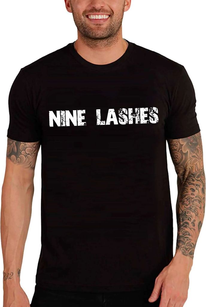 Herren Grafik T-Shirt Neun Peitschenhiebe – Nine Lashes – Öko-Verantwortlich Vintage Jahrgang Kurzarm Lustige Druck Geburtstag Geschenk Mann