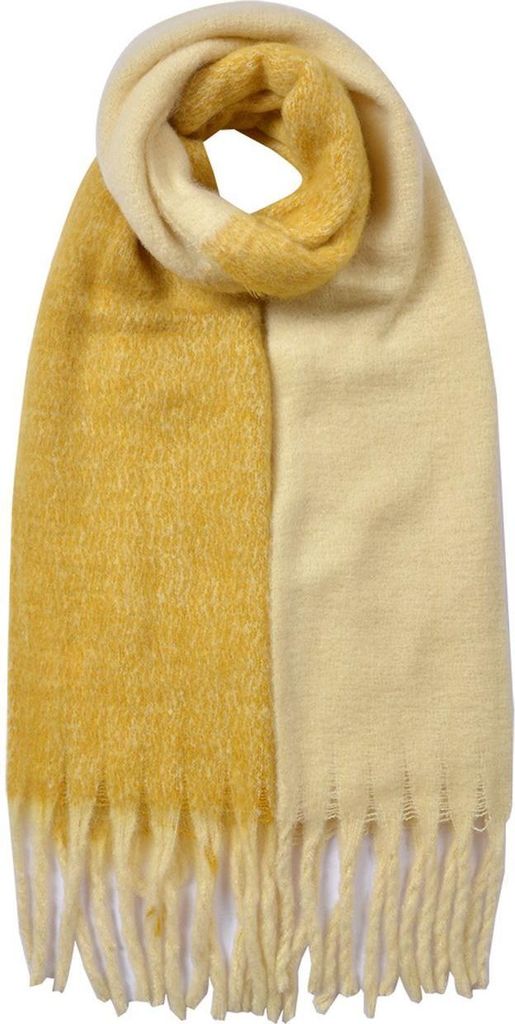 Clayre & Eef Winterschal Damen 40x240 cm Gelb Synthetisch