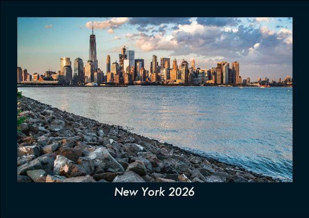 New York 2026 Fotokalender - Querformat DIN A5, Monatskalender mit Bild-Motiven aus Orten und Städten, Ländern und Kontinenten