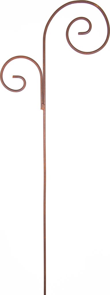 Edelrost Rankstab mit doppelter Spirale 180 cm