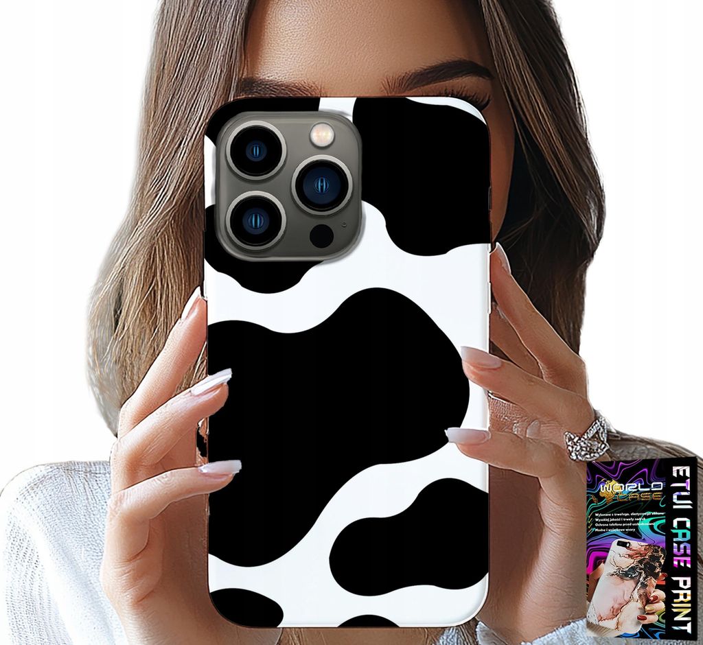 Hülle Für Iphone 14 Pro - Schwarz-Weisse Kuhflicken, Modische Designs