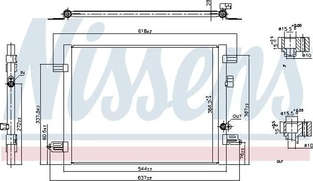 Nissens 941061 Condenseur de Climatisation OE 921007736R pour Renault Zoe