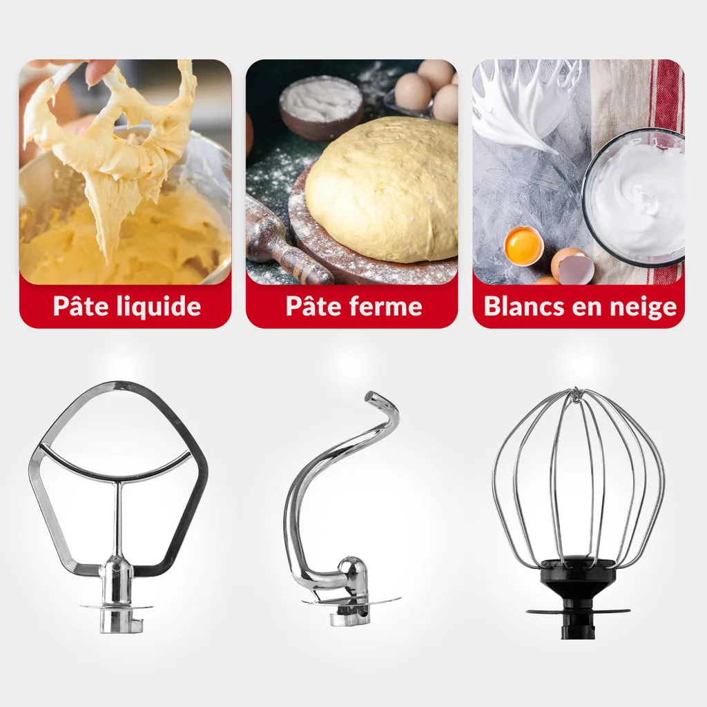 Robot Pâtissier pour Pains et Gâteaux Lehmann, Kit Complet 5L et Blender