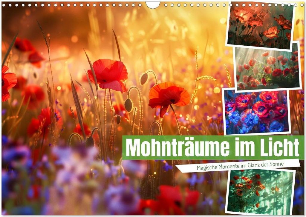 Mohnträume im Licht (Wandkalender 2026 DIN A3 quer), CALVENDO Monatskalender