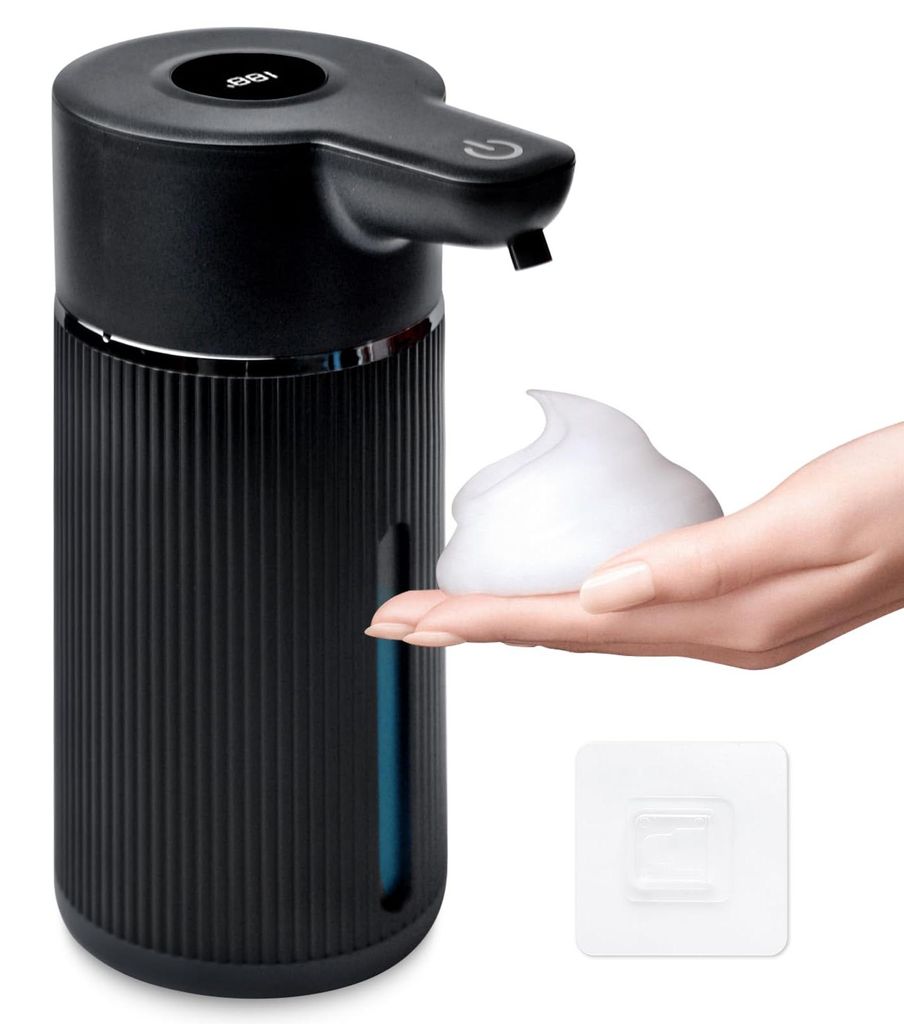 Automatischer Seifenspender, elektrischer Schaumseifenspender 420 ml mit Sensor, berührungslos für Wand- und Tischmontage, USB-aufladbar, wasserd...