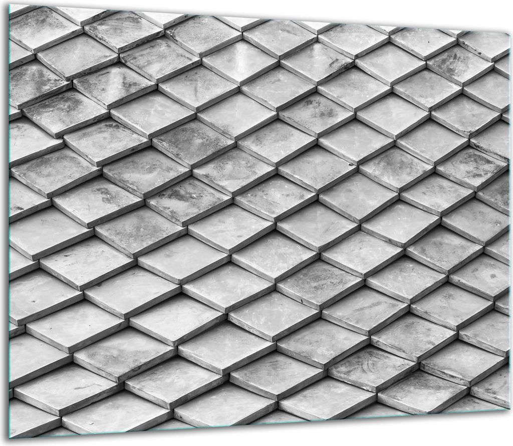 Herdabdeckplatten Glaskeramikkochfeld-Abdeckung Spritzschutz Glas 60x52cm Grau Mosaik
