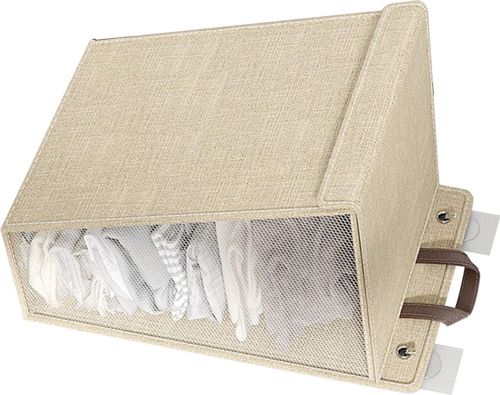 Wandhängender Wäschekorb Zusammenklappbarer Korb für schmutzige Wäsche Platzsparender faltbarer Wäschekorb für Schuhe Socken Handtücher Beig...